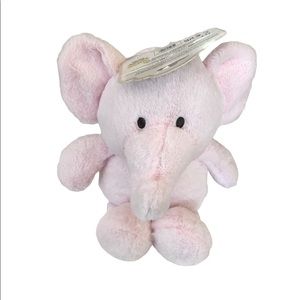 NWT 13" Plush Pink Elephant KELLYTOY K Luxe Baby Toy Crinkle Ears Rattle Stuffed